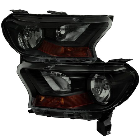 Spec-D Tuning OE STYLE HALOGEN HEADLIGHTS WITH MATTE BLACK HOUSING AND SMOKED LENS, 2PK 2LH-RAN19SM-RS